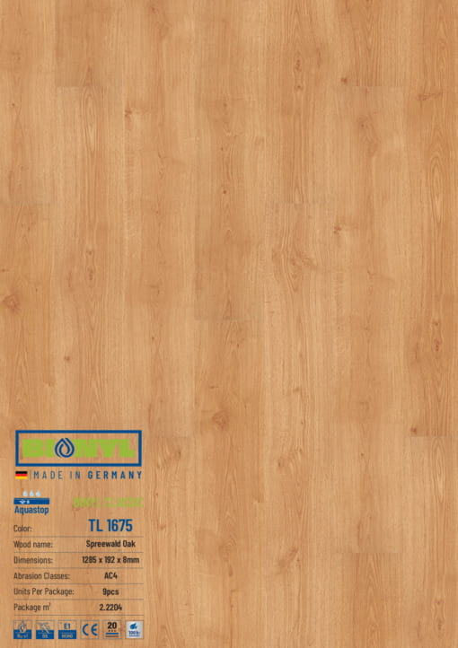 sàn gỗ Binyl Class – 8mm TL1675