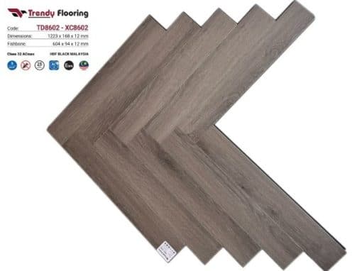 Sàn gỗ xương cá cốt đen Trendy Flooring – XC8602