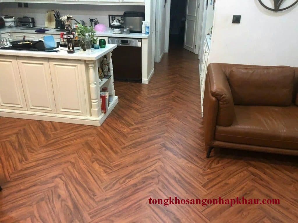 Hình Ảnh Lát Sàn gỗ công nghiệp Fortune xương cá – FX97