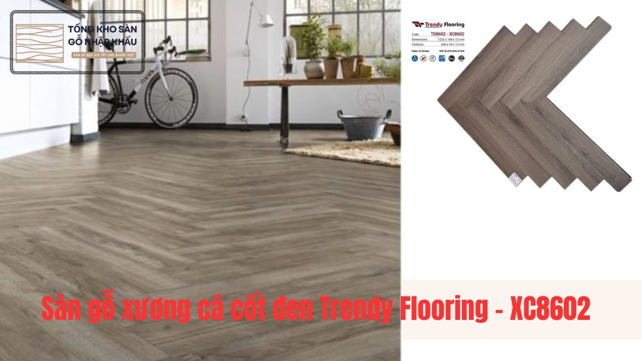 Hình ảnh Sàn gỗ xương cá cốt đen Trendy Flooring – XC8602