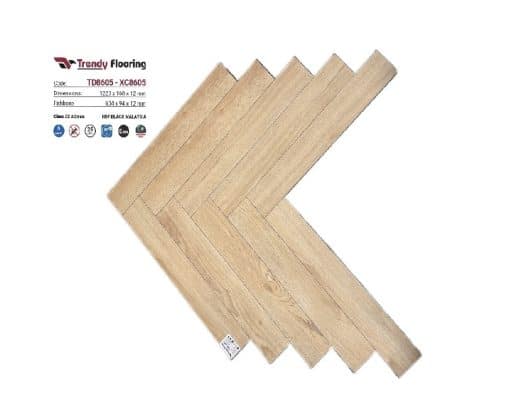 Sàn gỗ xương cá cốt đen Trendy Flooring – XC8605