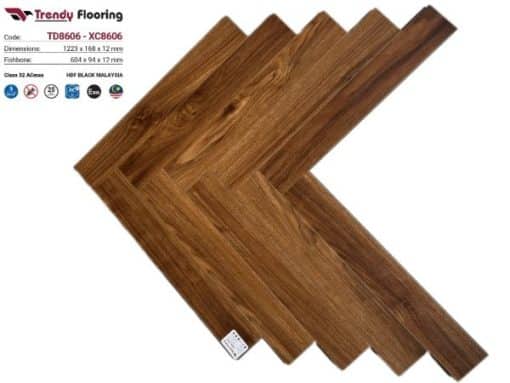 Sàn gỗ xương cá cốt đen Trendy Flooring – XC8606
