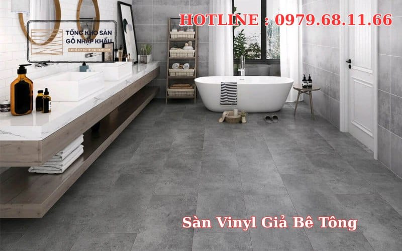 Thi công Sàn Vinyl Giả Bê Tông