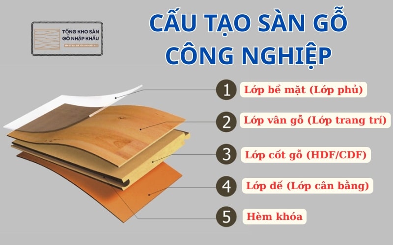 Cấu Tạo Sàn Gỗ Công NGhiệp