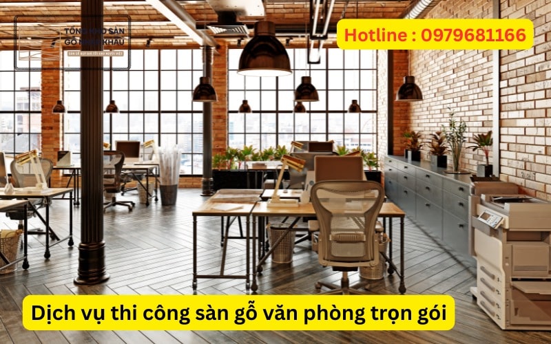 Dịch vụ thi công sàn gỗ văn phòng trọn gói