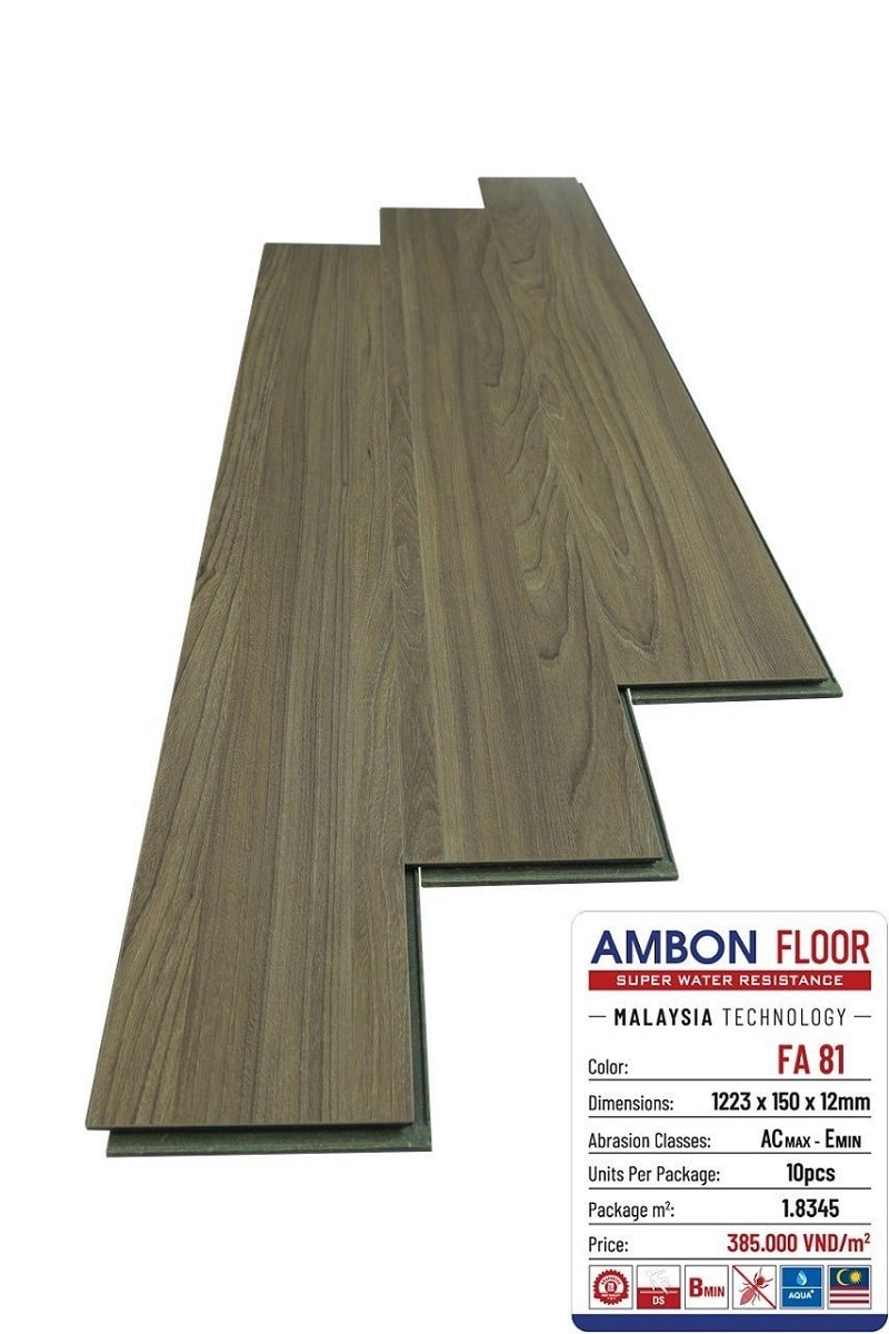 Sàn Gỗ Công Nghiệp Ambon 12mm – FA81