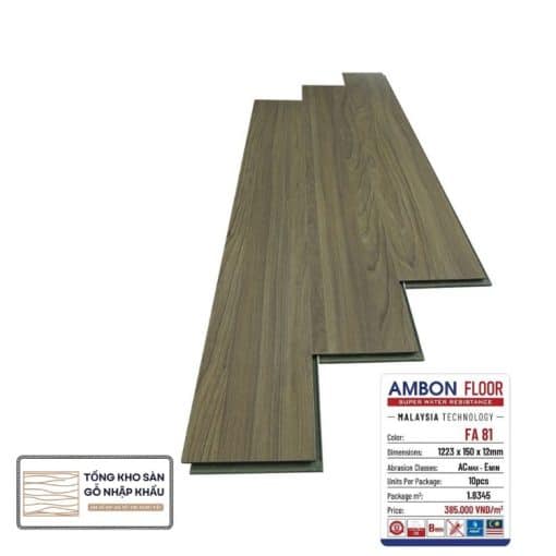 Sàn Gỗ Công Nghiệp Ambon 12mm – FA81