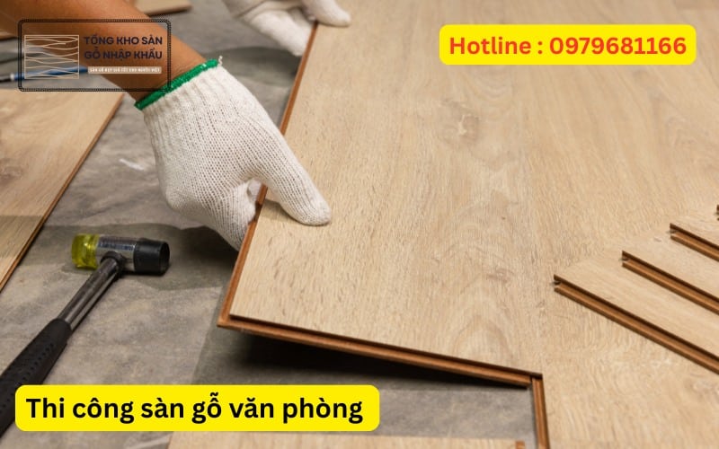 thi công sàn gỗ văn phòng