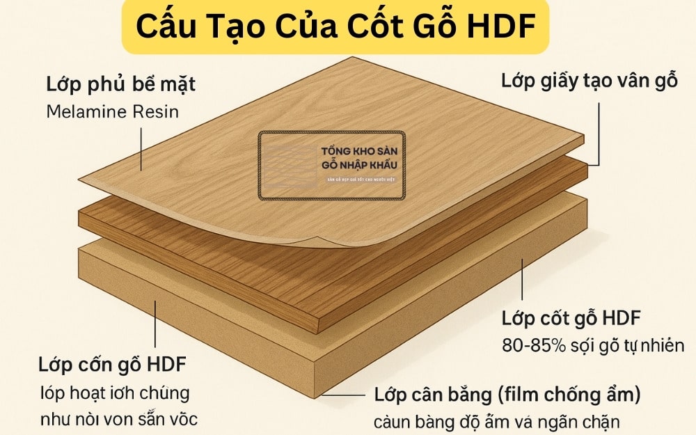 Cấu Tạo Của Cốt Gỗ HDF