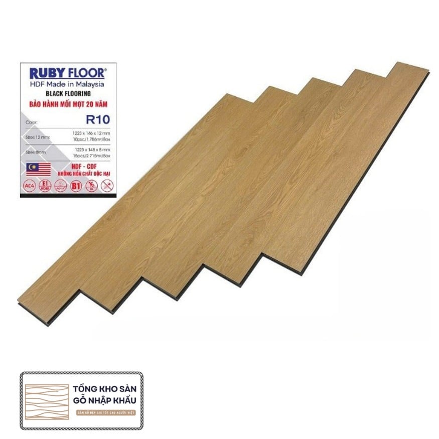 Sàn Gỗ Công Nghiệp Ruby Floor R10