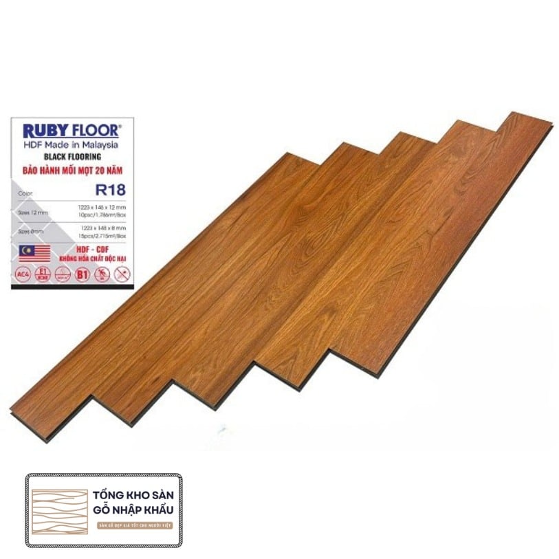 Sàn Gỗ Công Nghiệp Ruby Floor R18