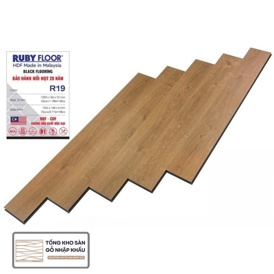 Sàn Gỗ Công Nghiệp Ruby Floor R19