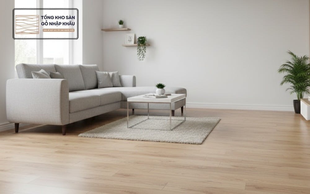 Hình ảnh thi công xong Sàn Gỗ JanHome Titan JHT 3326