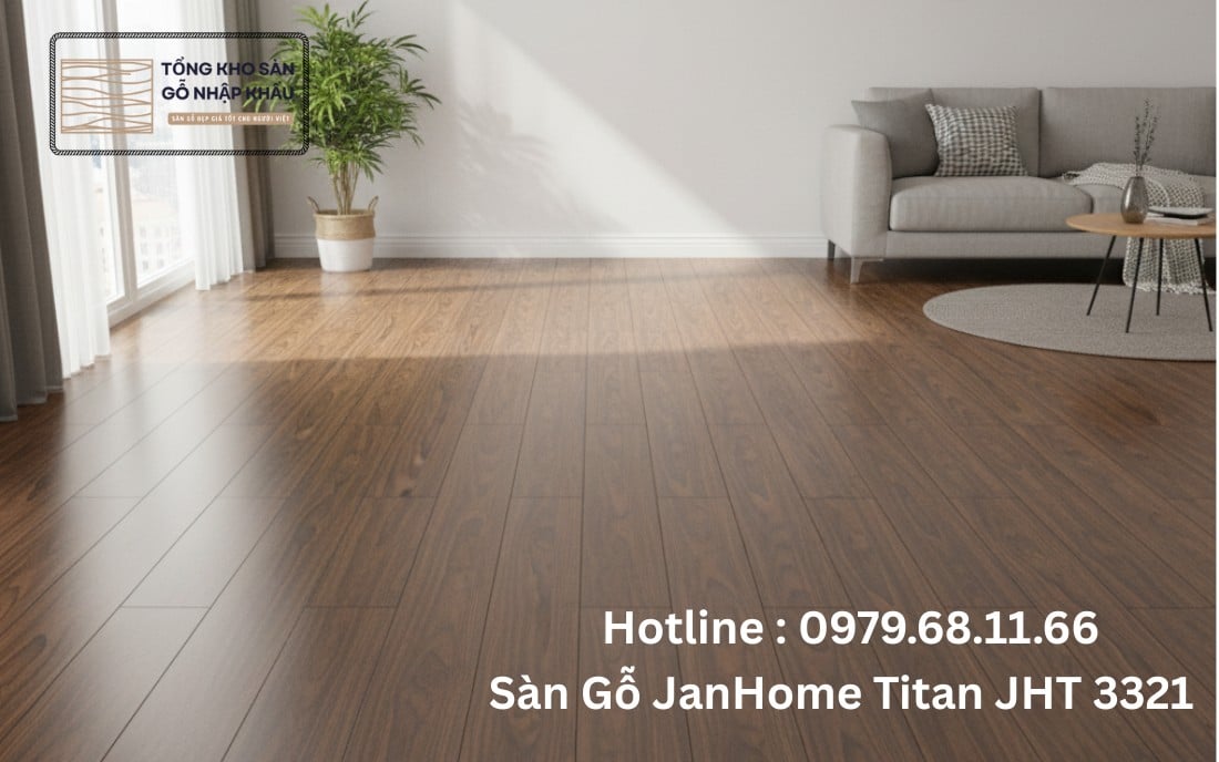 Hình ảnh thi công xong Sàn gỗ JanHome Titan JHT 3321