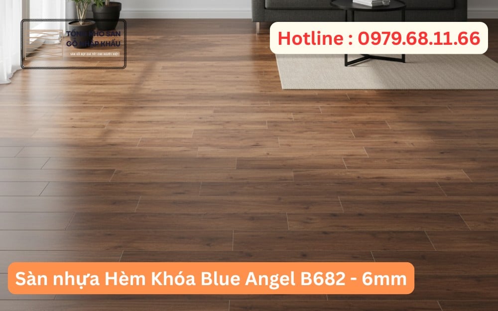 Hình Ảnh Sàn nhựa Hèm Khóa Blue Angel B682 - 6mm