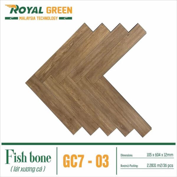 Sàn gỗ xương cá Royal Green GC7-03