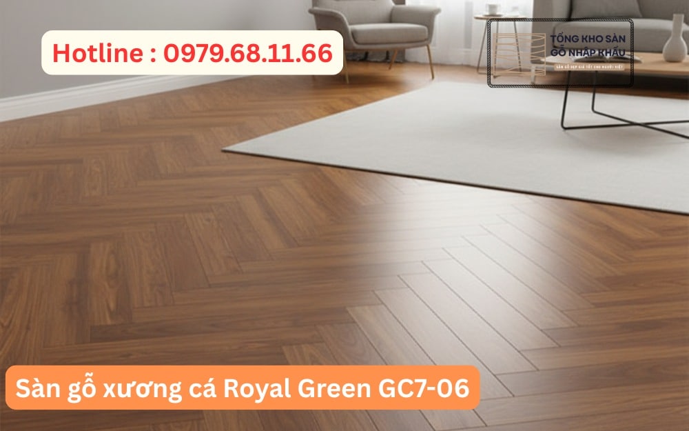 Sàn gỗ xương cá Royal Green GC7-06