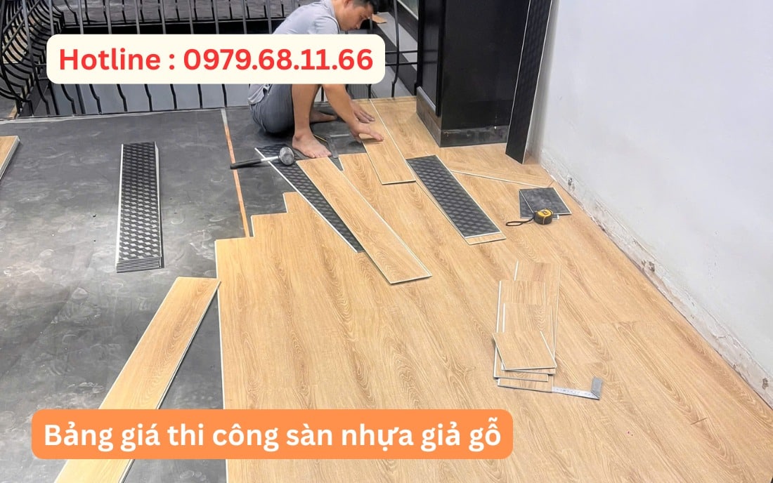 giá thi công sàn nhựa giả gỗ
