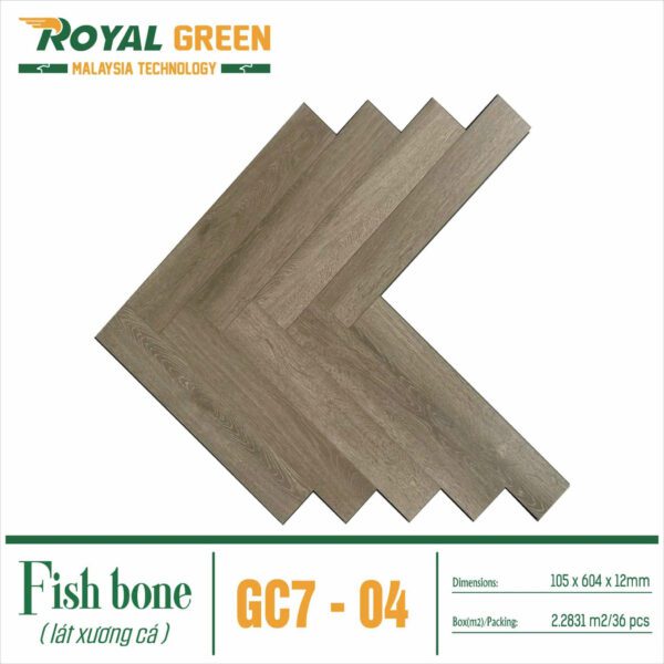 Sàn Gỗ Xương Cá Royal Green GC7-04