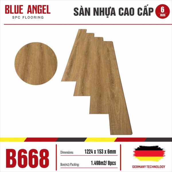 Sàn Nhựa Hèm Khóa Blue Angel B668 - 6mm