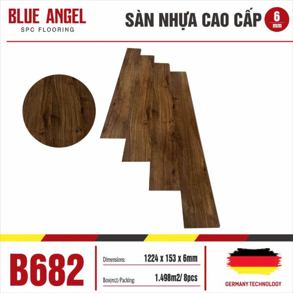 Sàn nhựa hèm khóa Blue Angel B682- 6mm