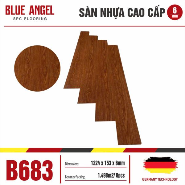 Sàn Nhựa Hèm Khóa Blue Angel B683 - 6mm