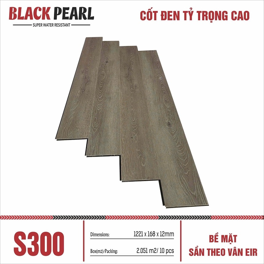 Sàn Gỗ Công Nghiệp Black Pearl S300