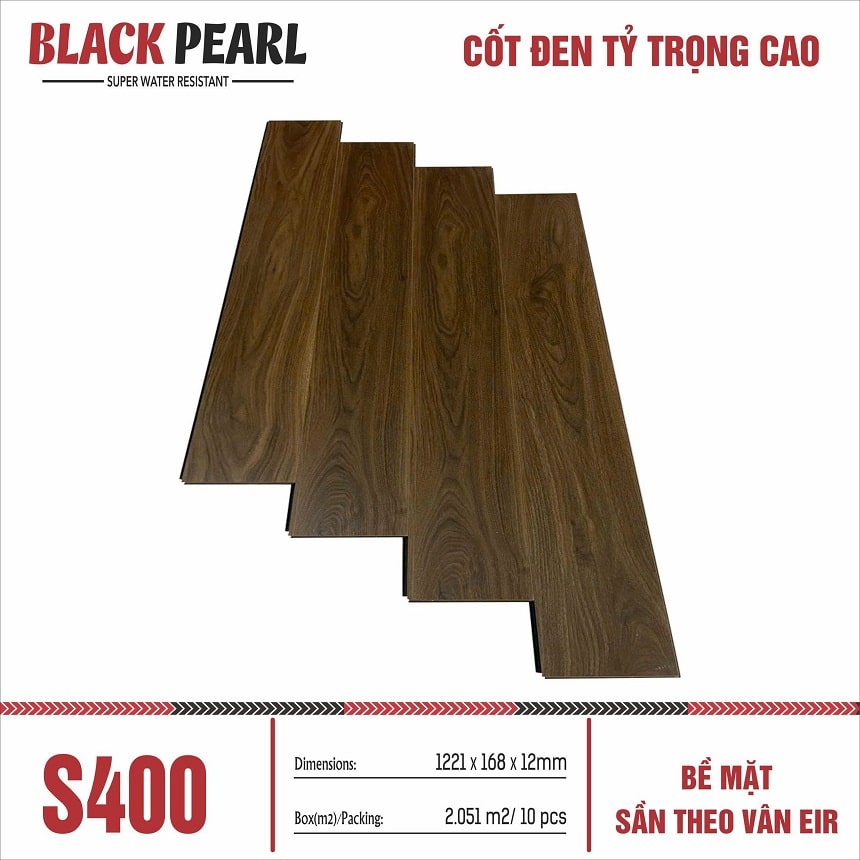 Sàn Gỗ Công Nghiệp Black Pearl S400