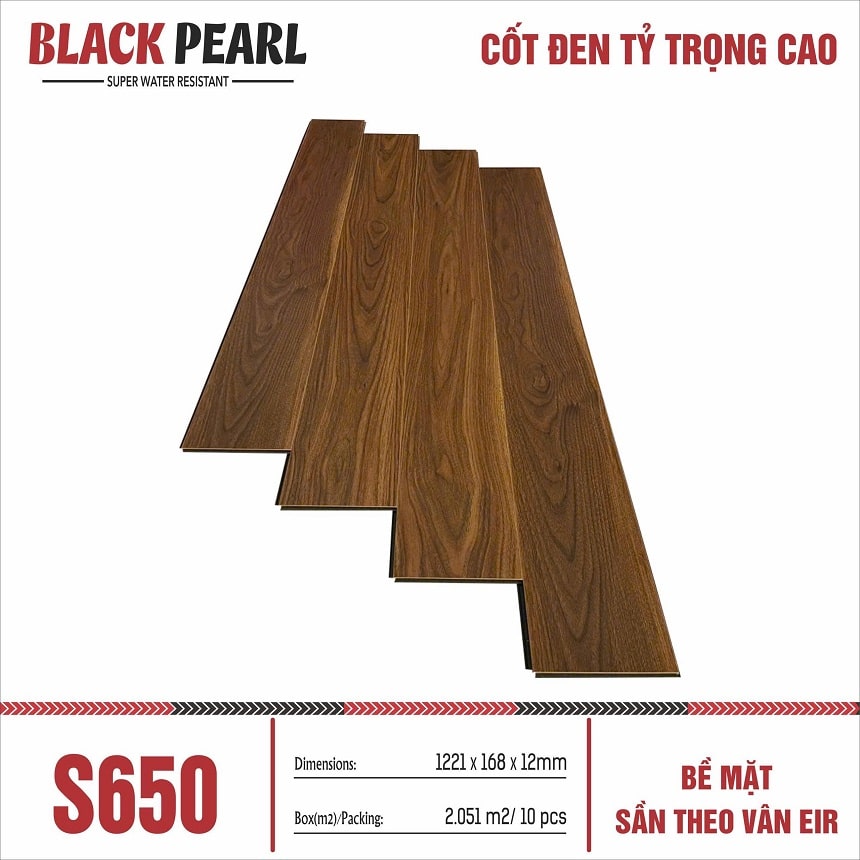 Sàn Gỗ Công Nghiệp Black Pearl S650