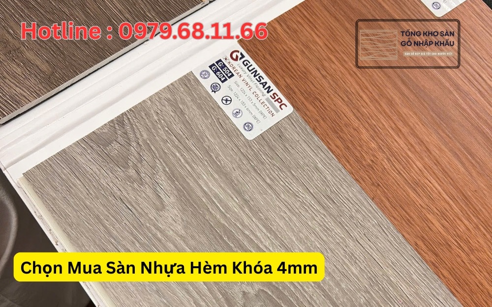 Sàn Nhựa Hèm Khóa 4mm