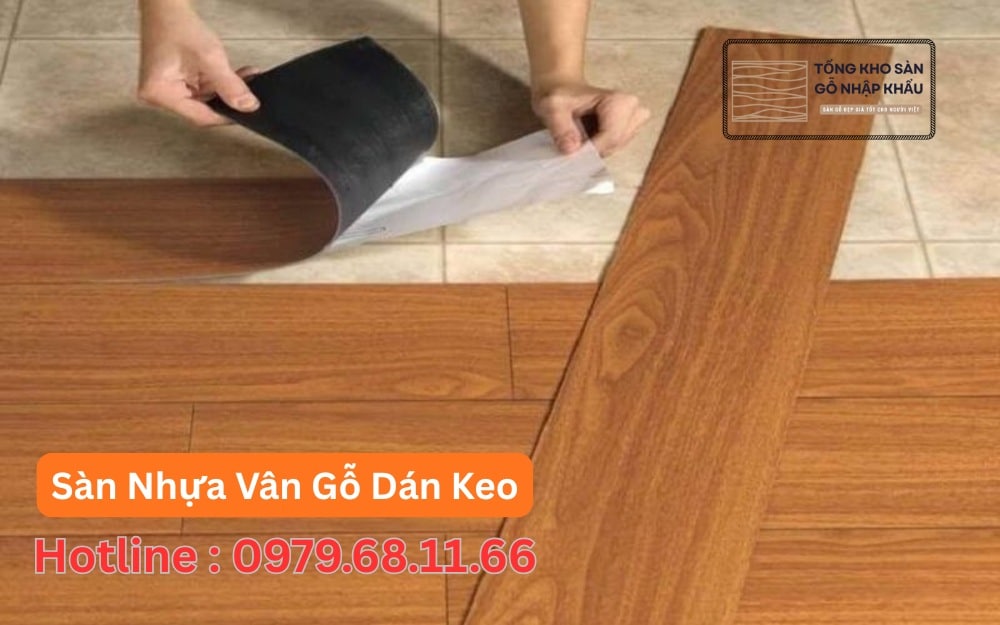 Sàn Nhựa Vân Gỗ Dán Keo