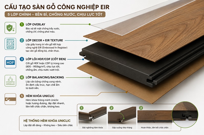 cấu tạo của EIR trong sàn gỗ