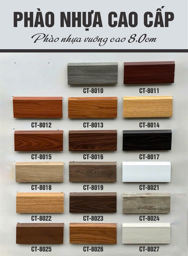 Phào nhựa vuông 8cm